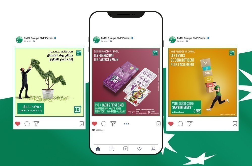 Maquette responsive du site BMCI : design épuré, navigation intuitive et branding haut de gamme.