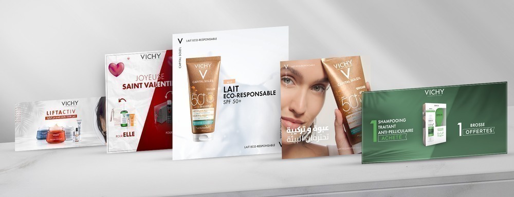 Campagne solaire 2021 pour Vichy conçue par WB&C afin de créer une résonance émotionnelle avec les consommatrices marocaines.