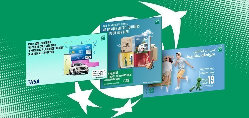 Maquette responsive du site BMCI : design épuré, navigation intuitive et branding haut de gamme.