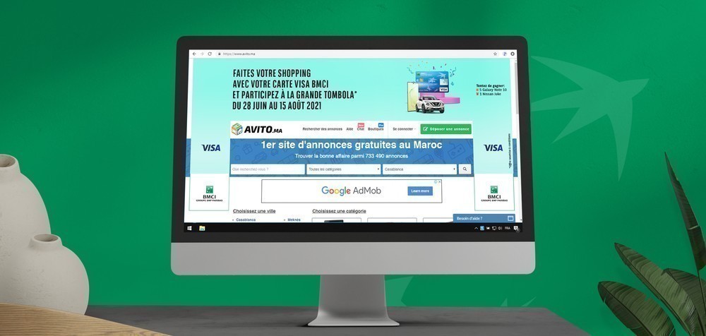 Maquette responsive du site BMCI : design épuré, navigation intuitive et branding haut de gamme.